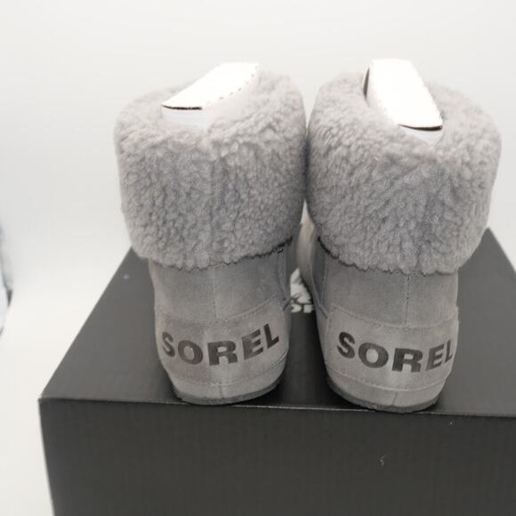NEW Sorel Women's Size 8 Go Stumptown Bootie Quarry Gray Slippers Faux Fur - Picture 4 of 11
